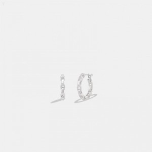Coach Signature Chain Small Hoop Earrings - Women's Jewelry - Silver | HFTO3243