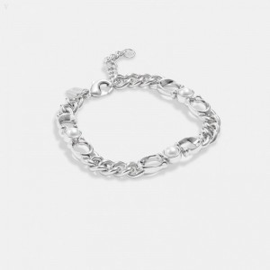 Coach Signature Curb Chain Bracelet - Women's Jewelry - Silver | TLTW7905