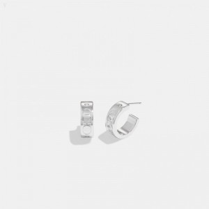 Coach Signature Huggie Earrings - Women's Jewelry - Silver | SZJY8246