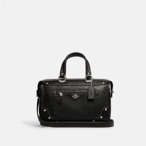 Coach Millie Satchel - Women's Satchel Bags - Silver / Black | ILYM0535