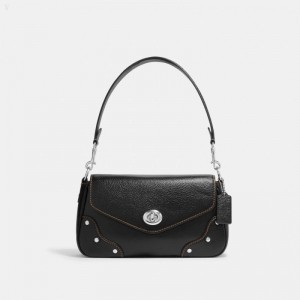Coach Millie Shoulder Bag - Women's Shoulder Bags - Silver / Black | PYWR5881