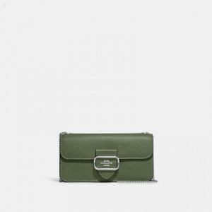 Coach Morgan Crossbody - Women's Crossbody Bags - Silver / Dark Sage | JNHP5541
