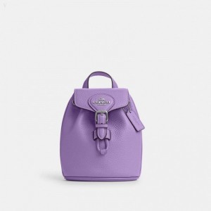 Coach Amelia Convertible Backpack - Women's Backpacks - Silver / Iris | DEXI1566