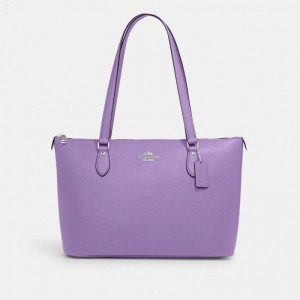 Coach Gallery Tote - Women's Tote Bags - Silver / Iris | JFKI8199