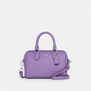 Coach Mini Rowan Crossbody - Women's Crossbody Bags - Silver / Iris | HRXP7945