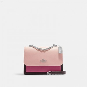 Coach Klare Crossbody In Colorblock - Women's Crossbody Bags - Silver / Light Raspberry Multicolor | ZZYU7727