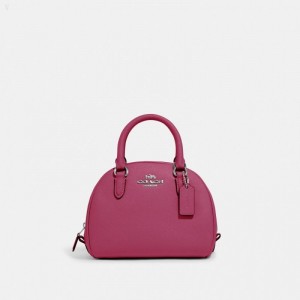 Coach Sydney Satchel - Women's Satchel Bags - Silver / Light Raspberry | GZZV2172