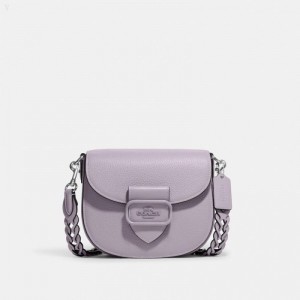Coach Morgan Saddle Bag - Women's Crossbody Bags - Silver / Mist | YMWK8837