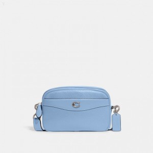Coach Camera Bag - Women's Crossbody Bags - Silver / Pool | BHXQ5617