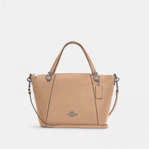 Coach Kacey Satchel - Women's Satchel Bags - Silver / Taupe | ZVNT4276