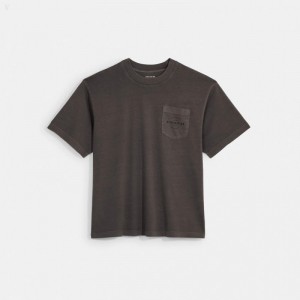 Coach Pocket T Shirt - Men's T Shirts - Smoke | AZFT4263