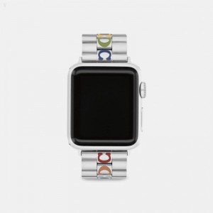 Coach Apple Watch® Strap,38 Mm And 40 Mm - Men's Watches - Stainless Steel / Multicolor | OZFJ7315