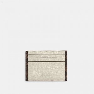 Coach Card Case With Horse And Carriage Print - Men's Wallets - Truffle / | EJXF0444