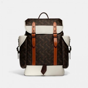 Coach Hitch Backpack With Horse And Carriage Print - Men's Backpacks - Truffle / | YSLG0835