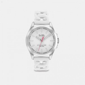 Coach Libby Watch,34 Mm - Women's Watches - White | SVTW5833