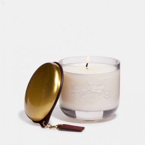 Coach Boxed Coach Glass Candle - Women's Accessories - Wine Multicolor | DTEW9455